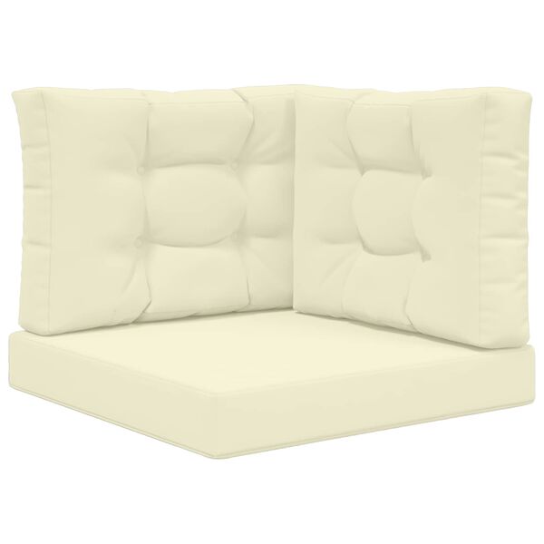 vidaXL Buiten bankkussen 3 pcs Cr&egrave;me Polyester