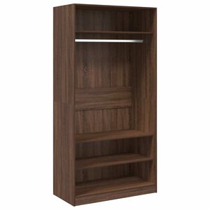 vidaXL Kledingkast 100x50x200 cm bewerkt hout bruin eikenkleur