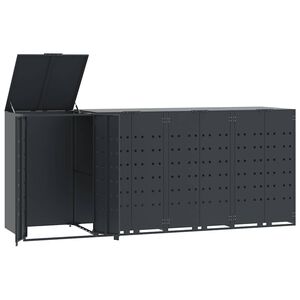 vidaXL Containerberging 4 containers 276x79x117 cm staal antraciet