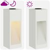 vidaXL Zonne LED Padverlichting 2 pcs Wit Koudgewalst staal