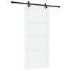 vidaXL Schuifdeur 93 x 202 cm Bewerkt hout Wit en zwart