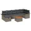 vidaXL Tuin Sofa Set 8 pcs Grijs poly rattan