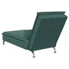 vidaXL Massage chaise longue met bolster fluweel donkergroen