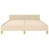 vidaXL Bedframe zonder matras stof cr&egrave;mekleurig 140x190 cm