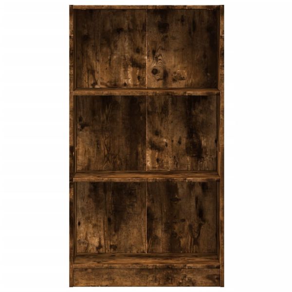 vidaXL Boekenkast 60x24x109 cm bewerkt hout gerookt eikenkleurig