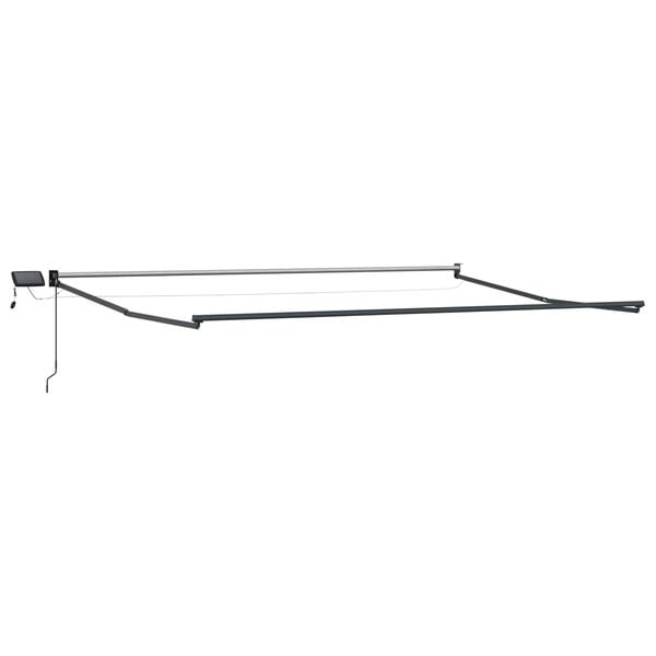 vidaXL Handbediende luifel met LED's Wit 4 x 2 m