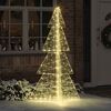 vidaXL Kerstboom met 240 LED Warmwit 180 cm Acryl