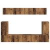 vidaXL Tv-meubelset Wandgemonteerd 5 pcs Oudhout Bewerkt hout