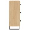 vidaXL Dressoir 34,5x34x90 cm bewerkt hout sonoma eiken