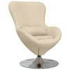 vidaXL Eivormige stoel Cr&egrave;me 63 x 73 x 90 cm Stof