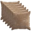 vidaXL Kussensloop 6 st HOUTEN Bruin 65 x 65 cm Chenille Stof