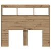 vidaXL Hoofdbord Artisan Eiken 120 x 17 x 102 cm Bewerkt hout
