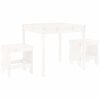 vidaXL 3-delige Bistroset massief grenenhout wit