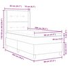 vidaXL Boxspring bed met matras Donkergrijs 80 x 200 cm Stof