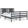 vidaXL Bedframe massief grenenhout grijs 120x190 cm