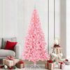vidaXL Kerstboom met 300 LED met standaard Roze 210 cm PVC