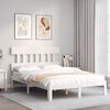 vidaXL Bedframe zonder matras massief grenenhout wit 120x200 cm