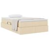 vidaXL Opbergbed met matras met matras Crème 120 x 200 cm Polyester