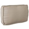 vidaXL Bankstel met kussen Effen 4 pcs Taupe Massief Acaciahout