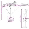 vidaXL Parasol Antraciet 294 x 200 x 270 cm Polyester en Aluminium