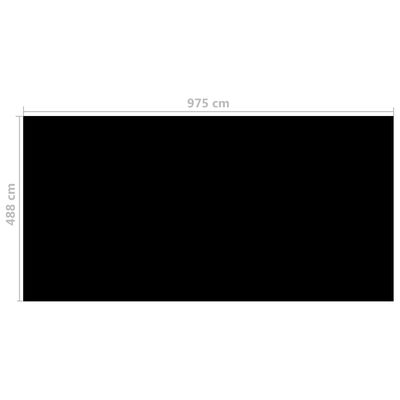 vidaXL Zwembadhoes 975x488 cm PE zwart