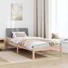vidaXL Bedframe Bruin en lichtgrijs 90 x 190 cm Massief grenenhout
