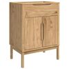 vidaXL Badkamer wastafelkast met plank FLORO Wasbruin 60 x 40 x 80 cm
