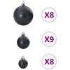 vidaXL Kerstballen 100 st &Oslash;3/4/6 cm zwart