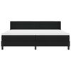 vidaXL Boxspringbed met matras Zwart 200 x 200 cm Polyester