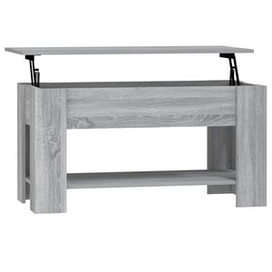 vidaXL Salontafel 101x49x52 cm bewerkt hout grijs sonoma eikenkleurig