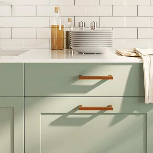 vidaXL Handvatten 10 st 128 mm roestvrij staal bronskleurig