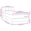 vidaXL Boxspring met matras fluweel donkerblauw 80x210 cm