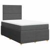 vidaXL Boxspring met matras stof donkergrijs 120x200 cm