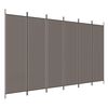 vidaXL Kamerscherm met 6 panelen 300x200 cm stof antracietkleurig