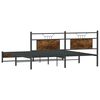vidaXL Bedframe zonder matras metaal gerookt eikenkleurig 183x213 cm