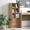 vidaXL Highboard met lade artisanaal eikenkleurig 45.5 x 34 x 127 cm