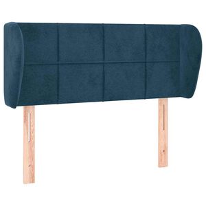 vidaXL Hoofdbord met randen 83x23x78/88 cm fluweel donkerblauw