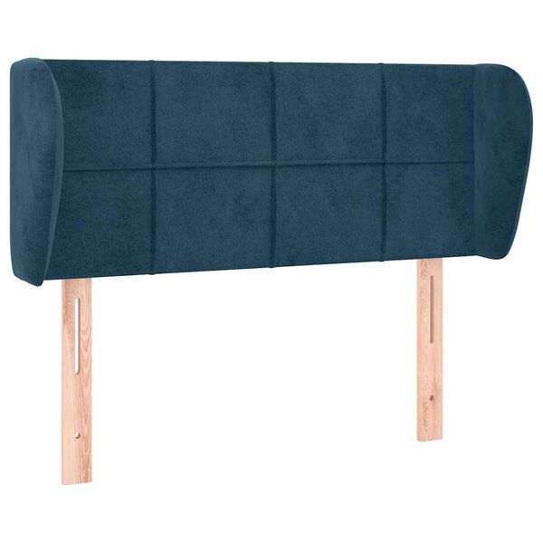 vidaXL Hoofdbord met randen 83x23x78/88 cm fluweel donkerblauw