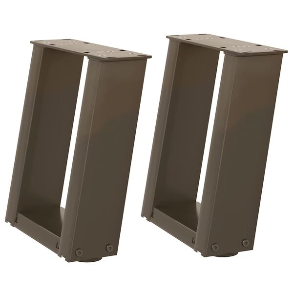 vidaXL Salontafelpoten 2 st U-vormig 30x(30-31) cm staal naturel