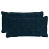 vidaXL Kussensloop 2 st HOUTEN Marineblauw 40 x 80 cm Nep Konijnenbont