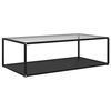 vidaXL Salontafel 120x60x35 cm gehard glas transparant en zwart