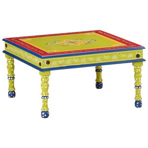 vidaXL Salontafel handbeschilderd massief mangohout groen