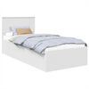 vidaXL Bedframe met hoofdeinde Wit 90 x 200 cm Bewerkt hout