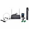 Ontvanger met 1 draadloze microfoon en 1 draadloze koptelefoon VHF
