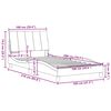vidaXL Bedframe zonder matras "Hanko" 100x200 cm stof zwart
