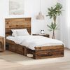 vidaXL Bedframe met hoofdeinde Oudhout 90 x 190 cm Massief grenenhout