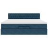vidaXL Ottoman bed met matras 160x200cm fluweel donkerblauw