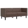vidaXL Tweezitsbank Chesterfield-stijl kunstleer bruin