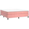 vidaXL Boxspring bed fluweel roze 180x200 cm