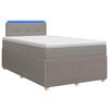 vidaXL Boxspringbed met matras met hoofdeinde Taupe 120 x 190 cm Stof